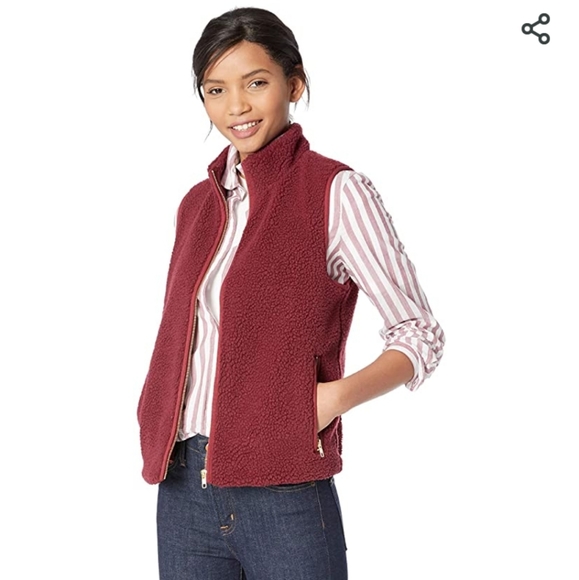 J Crew Mercantile Faux-Sherpa Fleece Vest - Picture 1 of 7